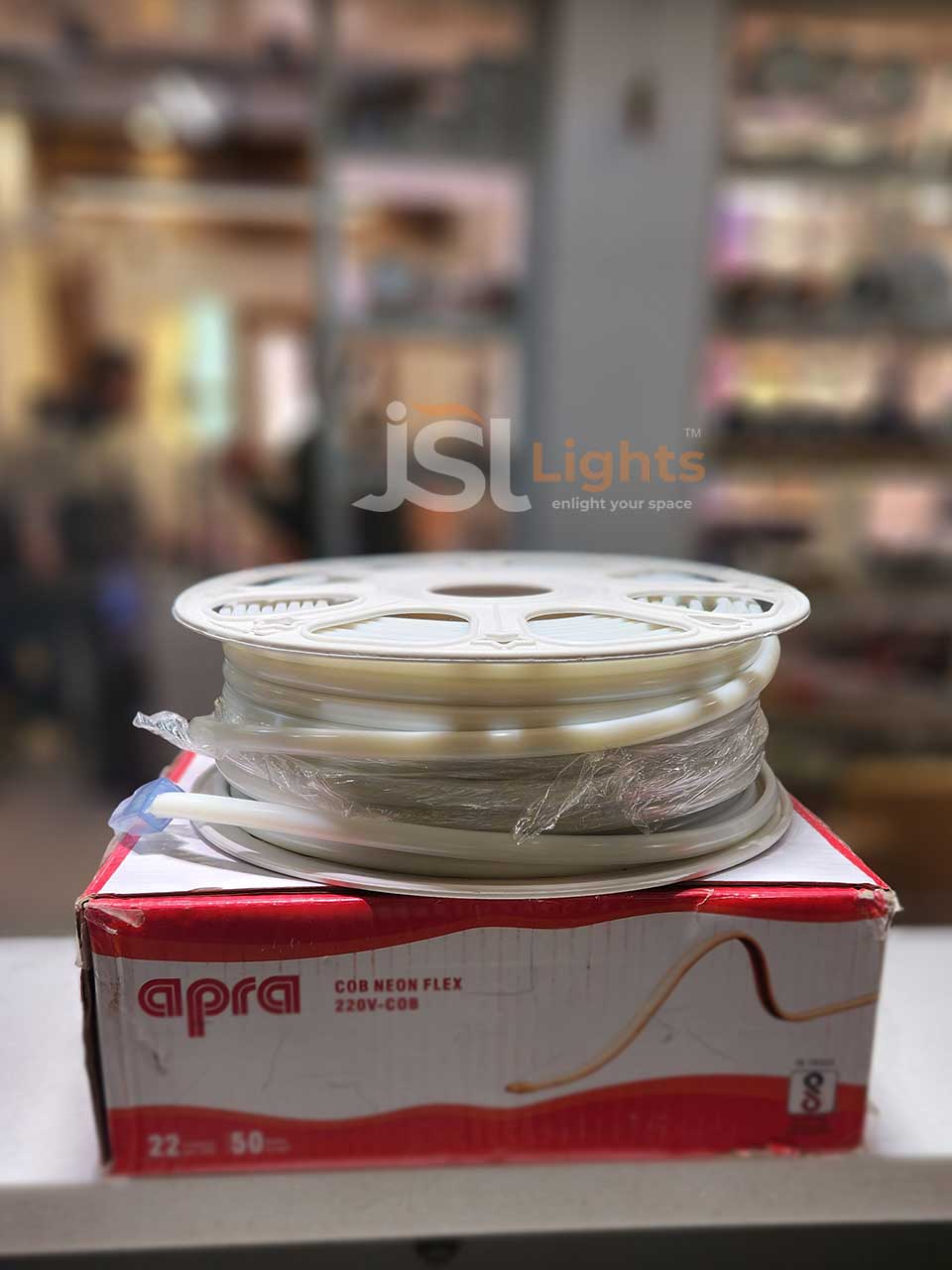 50 Meter APRA White COB Neon Flex Rope Light 288 LED Ceiling Cove Light 6000K for Outdoor Waterproof IP65 LED Neon Rope Strip Light