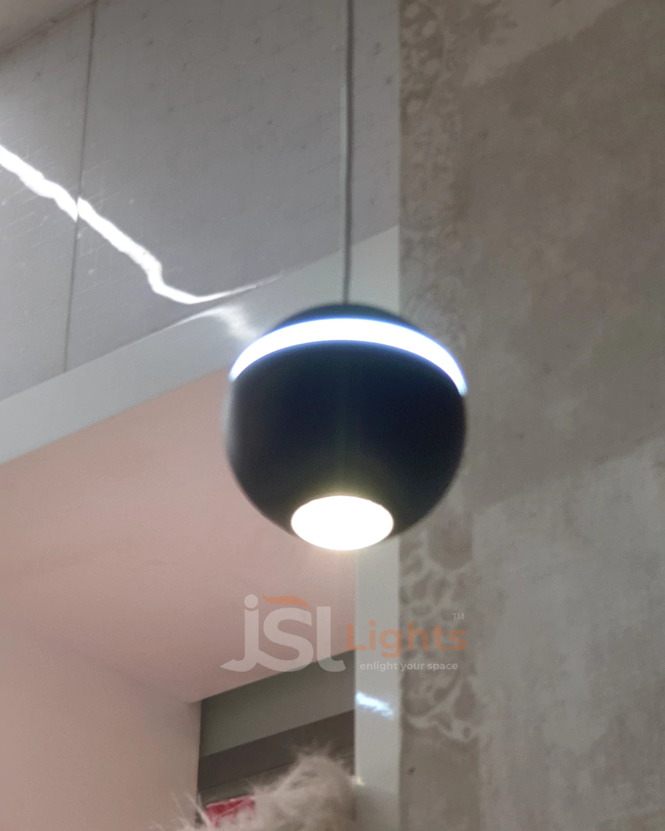 8W LX 381 Black Fancy Hanging Lights for Home Ceiling Pendant Light with 3000K LED Color