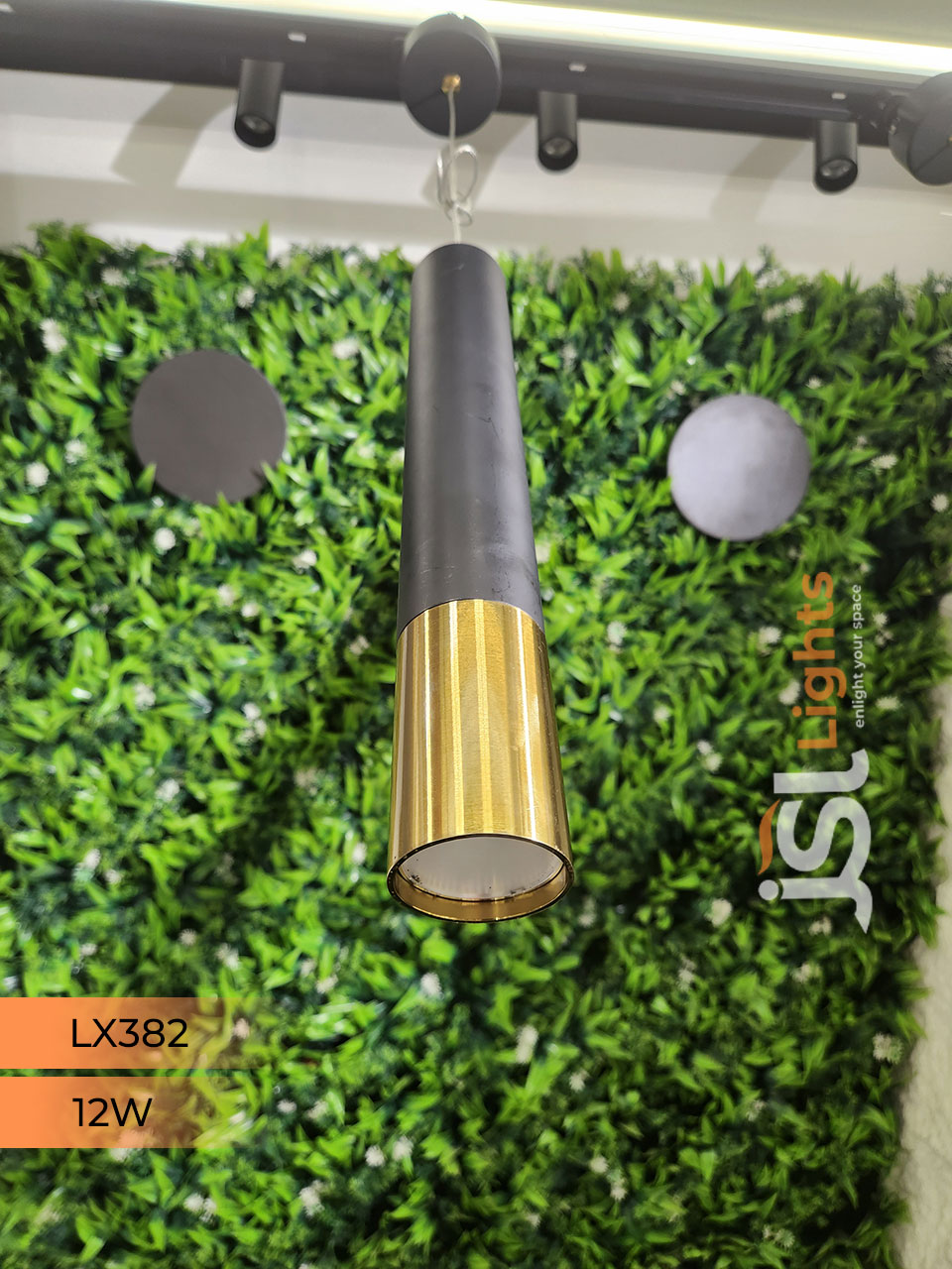 12W LX 382 Black Antique Fancy Hanging Lights for Home Ceiling Pendant Light with 3000K LED Color
