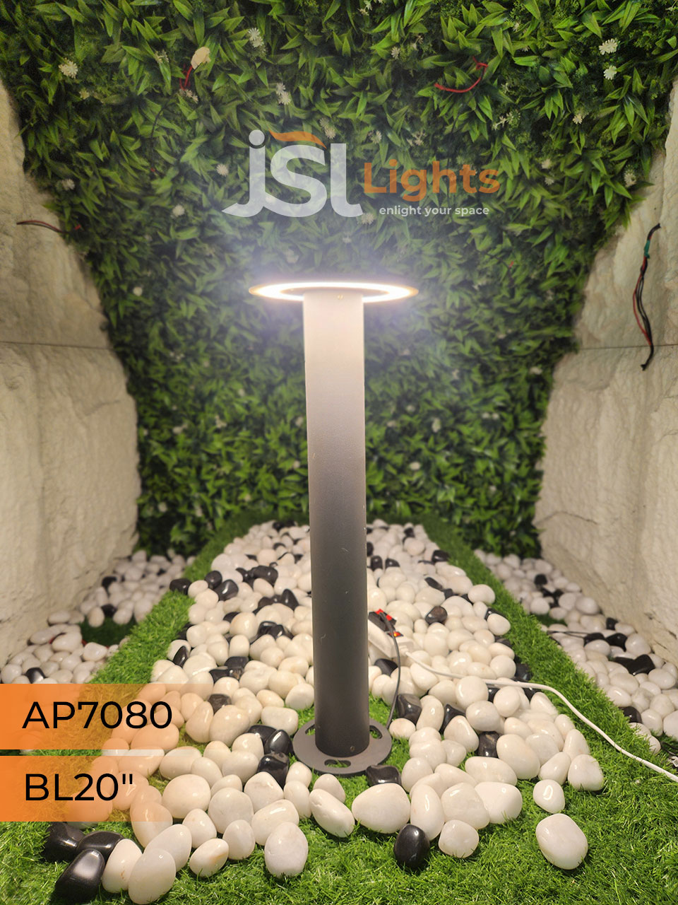 LX 7080 Outdoor Garden Bollard Light 27" Waterproof Pathway Light with 12w LED IP65