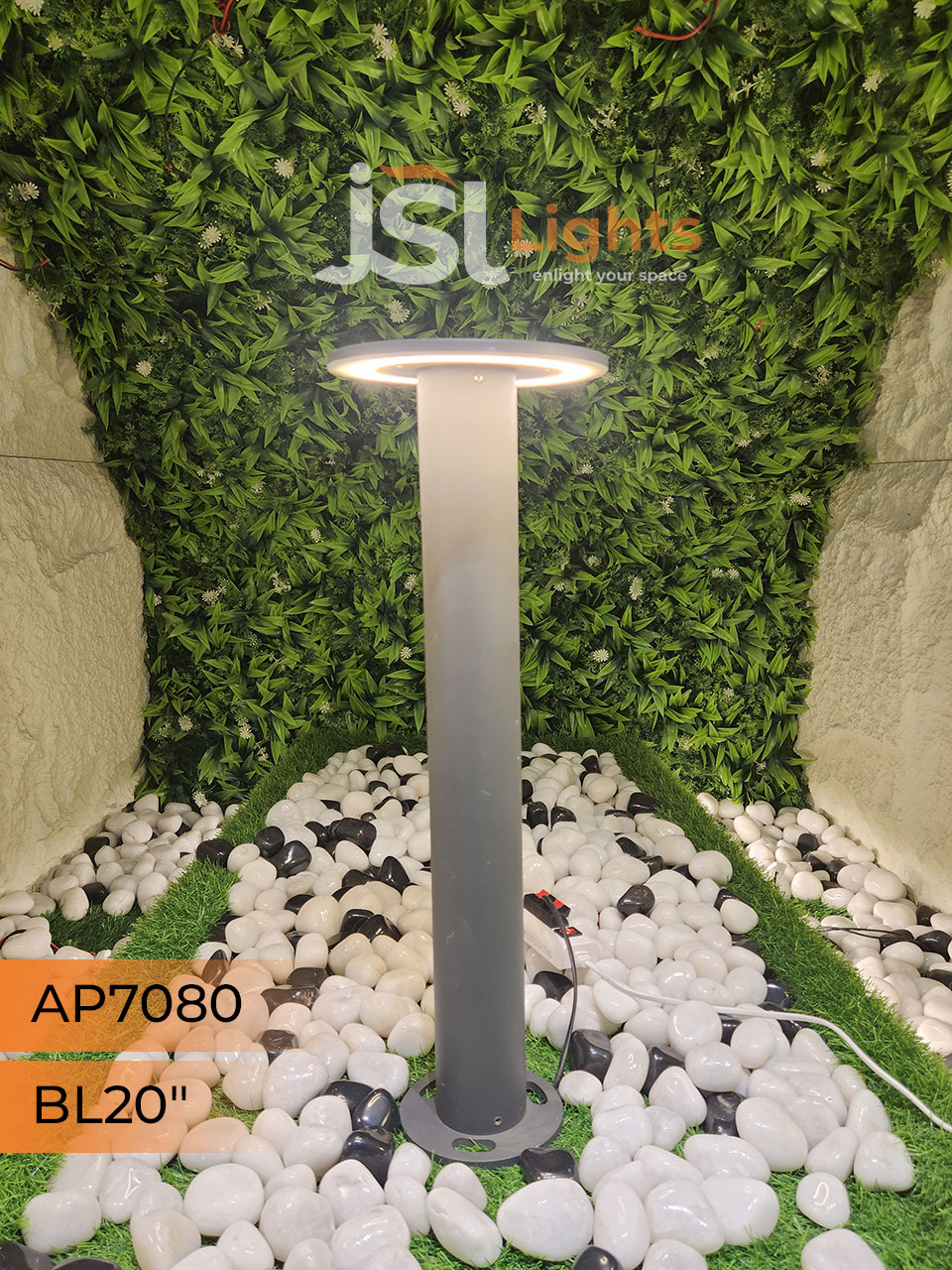 LX 7080 Outdoor Garden Bollard Light 27" Waterproof Pathway Light with 12w LED IP65
