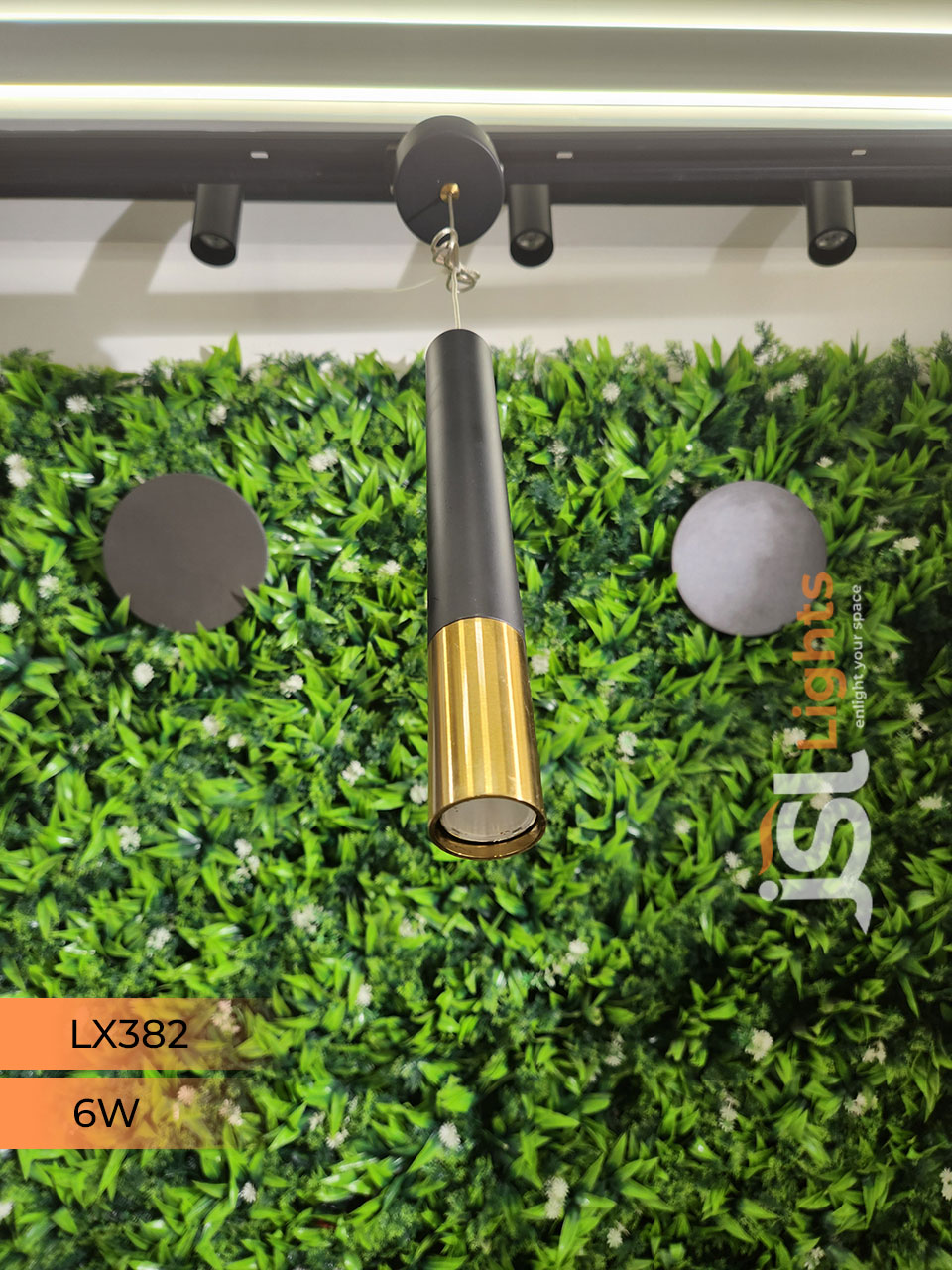 6W LX 382 Black Antique Fancy Hanging Lights for Home Ceiling Pendant Light with 3000K LED Color