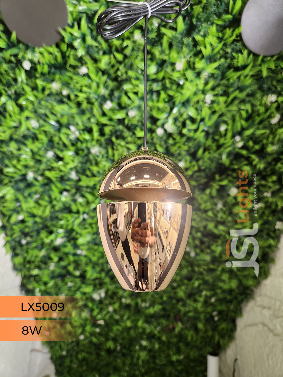 8W LX 5009 French Gold Fancy Hanging Lights for Home Ceiling Pendant Light with 3000K LED Color