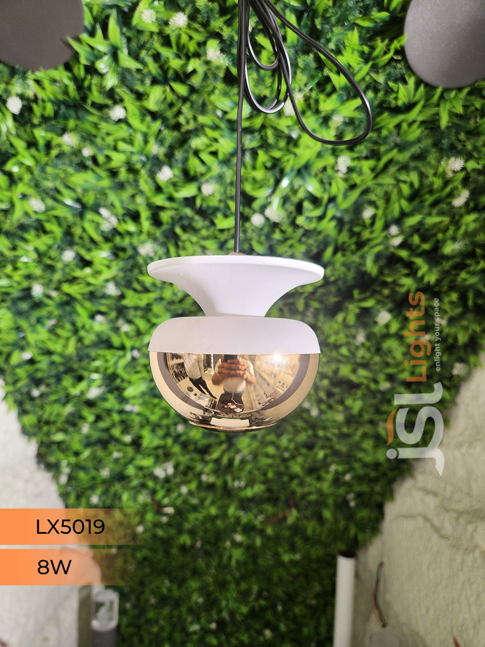 8W LX 5019 French Gold Fancy Hanging Lights for Home Ceiling Pendant Light with 3000K LED Color