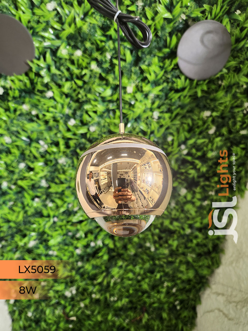 8W LX 5059 French Gold Fancy Hanging Lights for Home Ceiling Pendant Light with 3000K LED Color