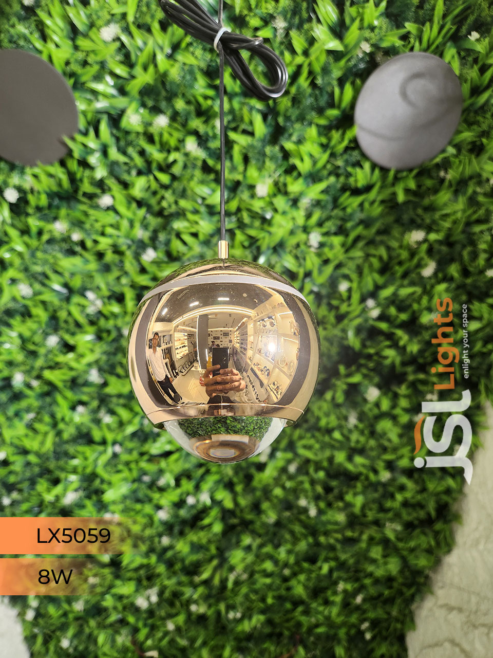 8W LX 5059 French Gold Fancy Hanging Lights for Home Ceiling Pendant Light with 3000K LED Color
