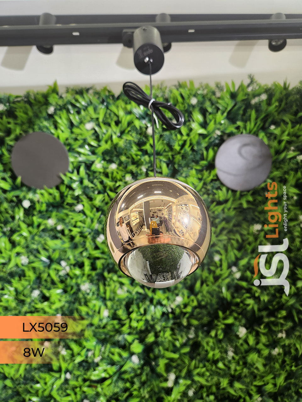 8W LX 5059 French Gold Fancy Hanging Lights for Home Ceiling Pendant Light with 3000K LED Color
