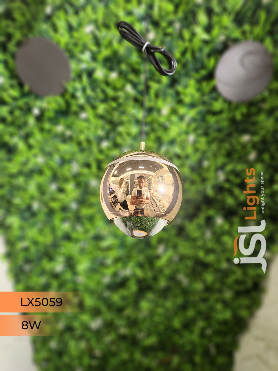 8W LX 5059 French Gold Fancy Hanging Lights for Home Ceiling Pendant Light with 3000K LED Color