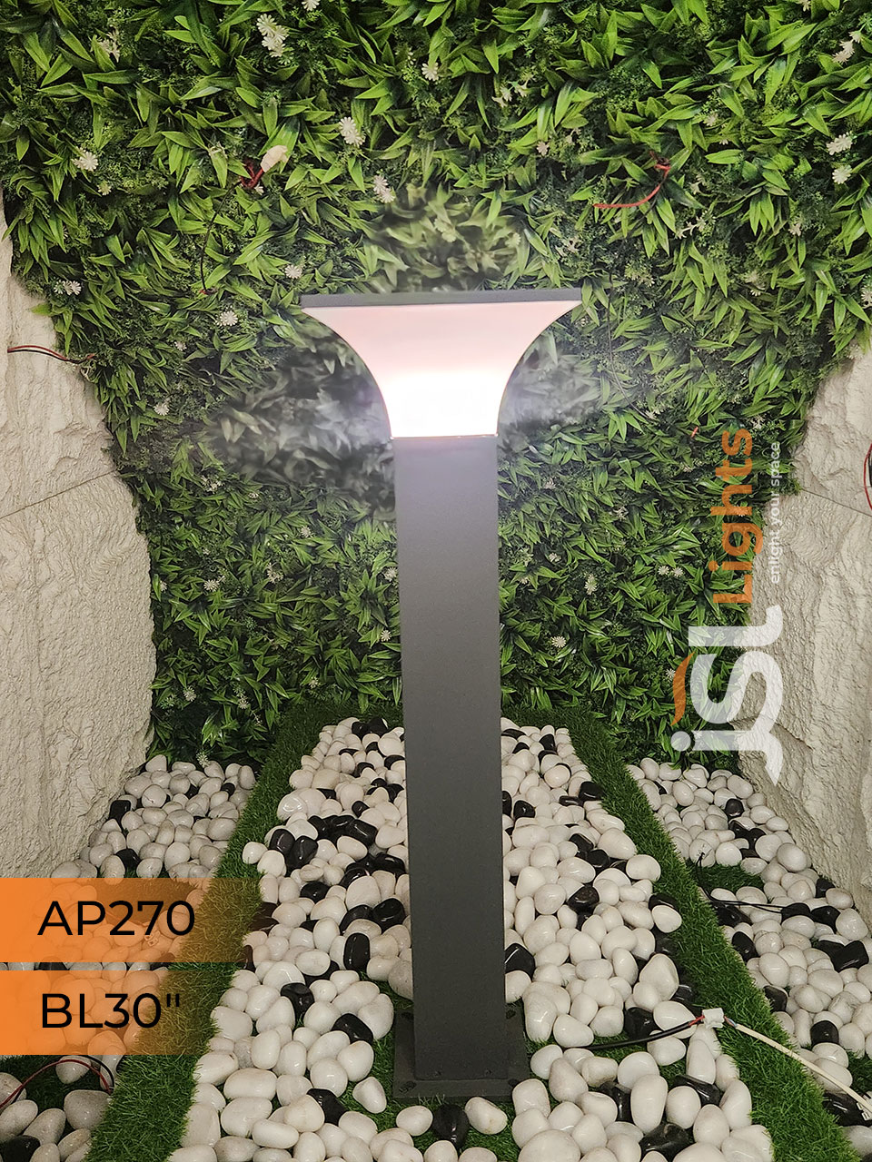 AP 270 Oppo Square Outdoor LED Garden Bollard Light 30 Inches Pathway Light with B22 Holder Aluminium Body IP65