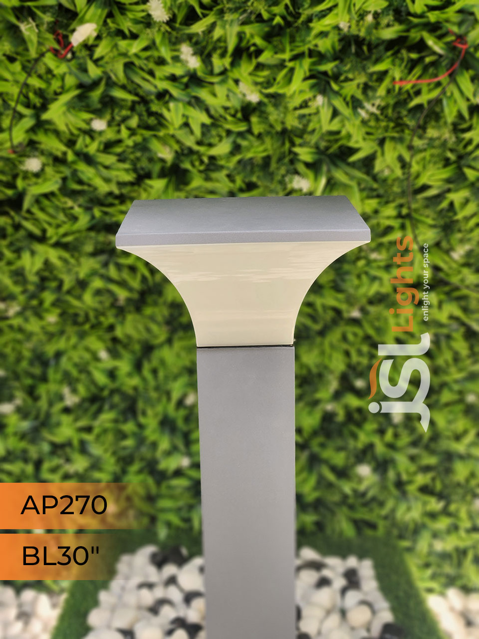 AP 270 Oppo Square Outdoor LED Garden Bollard Light 30 Inches Pathway Light with B22 Holder Aluminium Body IP65