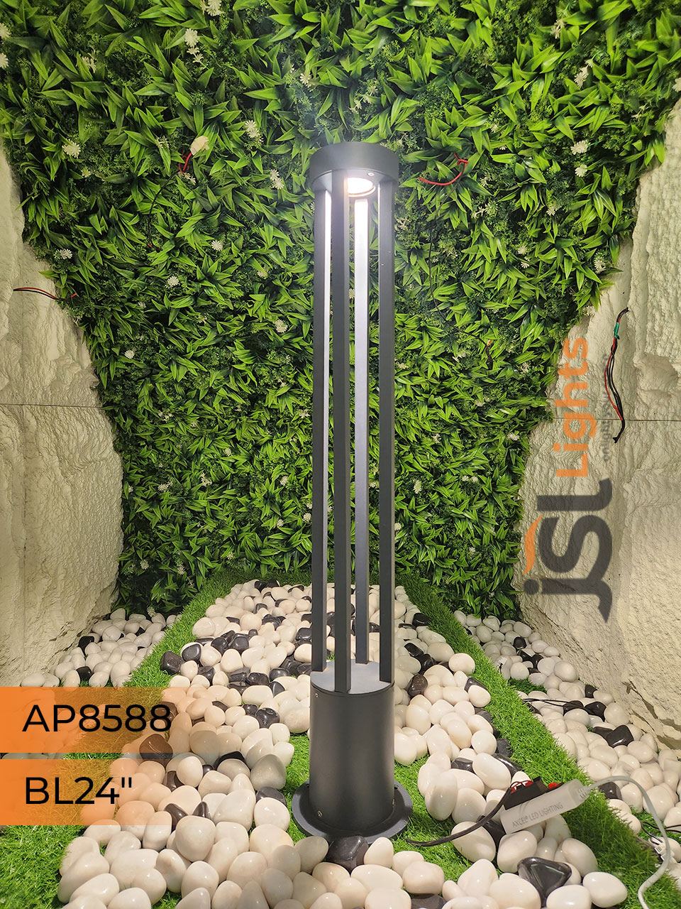 AP 8588 Outdoor Garden Bollard Light 24" Waterproof Pathway Light with 12w LED IP65