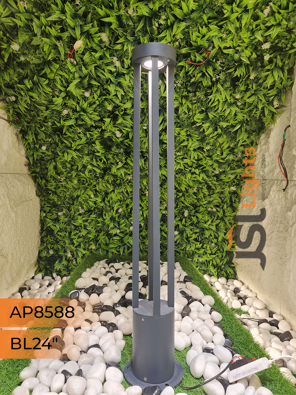 AP 8588 Outdoor Garden Bollard Light 24" Waterproof Pathway Light with 12w LED IP65