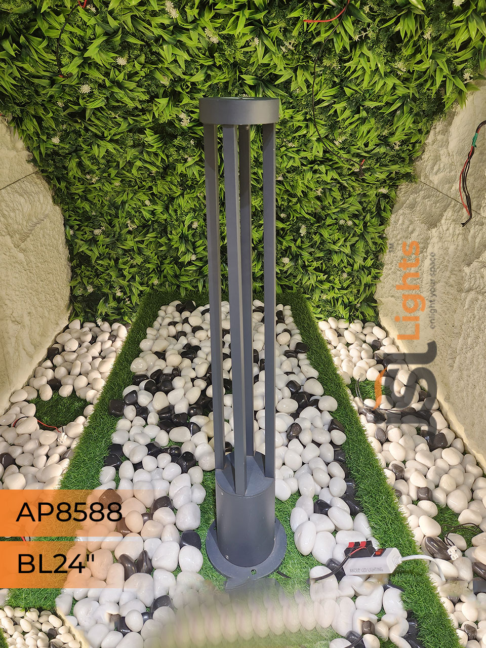 AP 8588 Outdoor Garden Bollard Light 24" Waterproof Pathway Light with 12w LED IP65