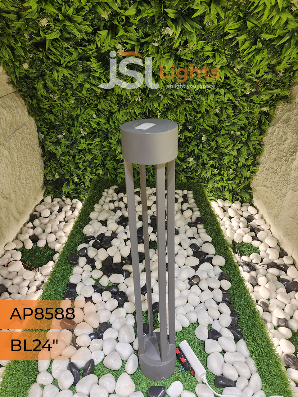 AP 8588 Outdoor Garden Bollard Light 24" Waterproof Pathway Light with 12w LED IP65