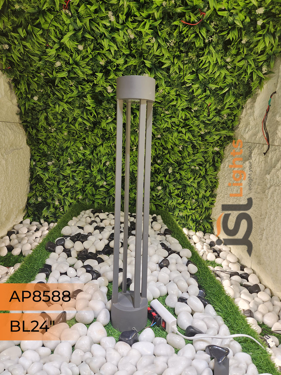 AP 8588 Outdoor Garden Bollard Light 24" Waterproof Pathway Light with 12w LED IP65