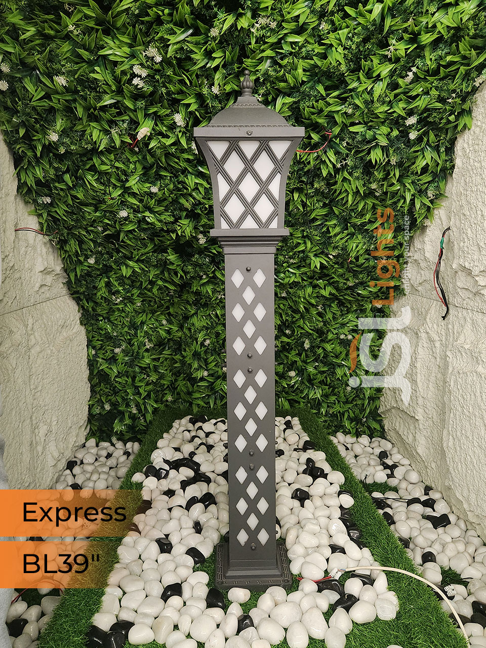 Express Outdoor Garden Bollard Light 39 Inches Black Aluminium Body Waterproof Pathway Light IP65 with B22 Holder