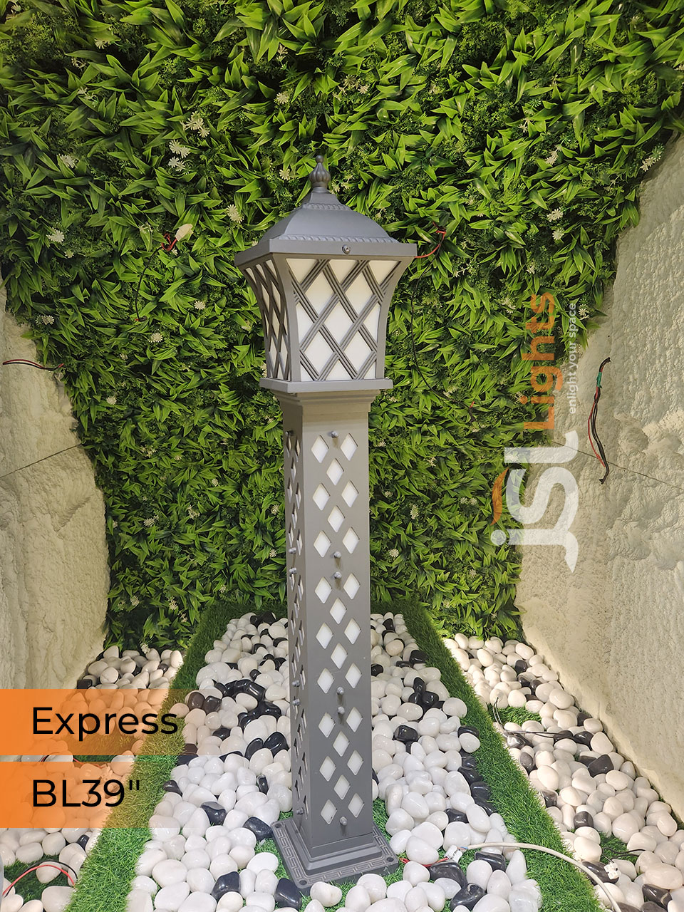 Express Outdoor Garden Bollard Light 39 Inches Black Aluminium Body Waterproof Pathway Light IP65 with B22 Holder
