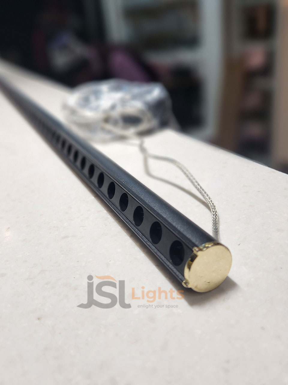 36W LX 491 Linear Hanging Light for Home Black Body Table Top Pendant Spotlight Warm White with Hanging Wire