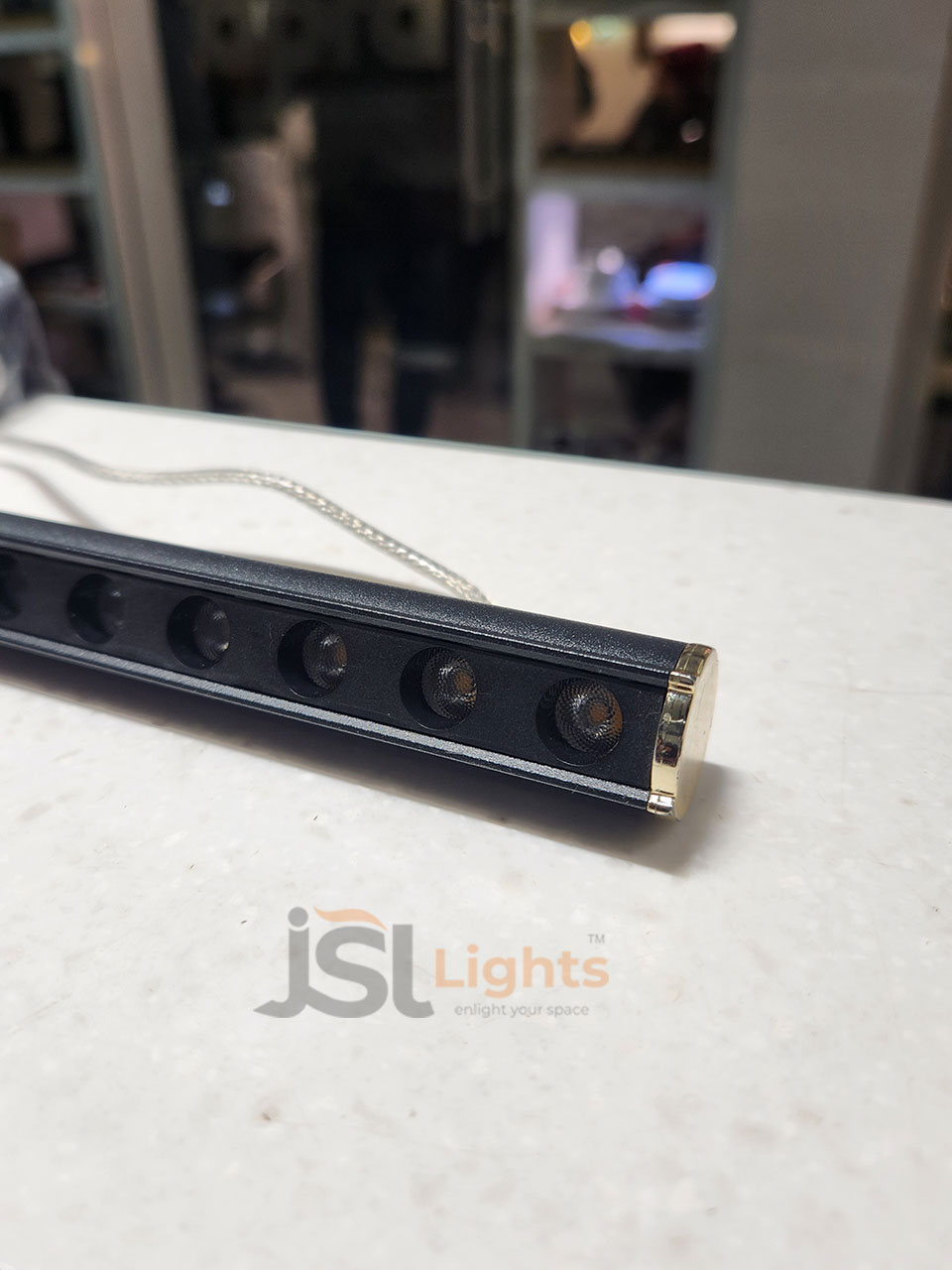 36W LX 491 Linear Hanging Light for Home Black Body Table Top Pendant Spotlight Warm White with Hanging Wire