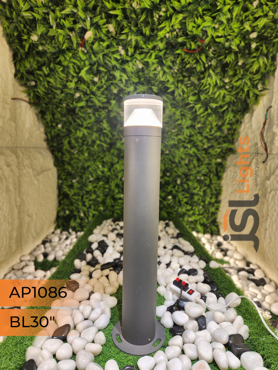 AP 1086 Outdoor Garden Bollard Light 30" Waterproof Pathway Light with 12W LED