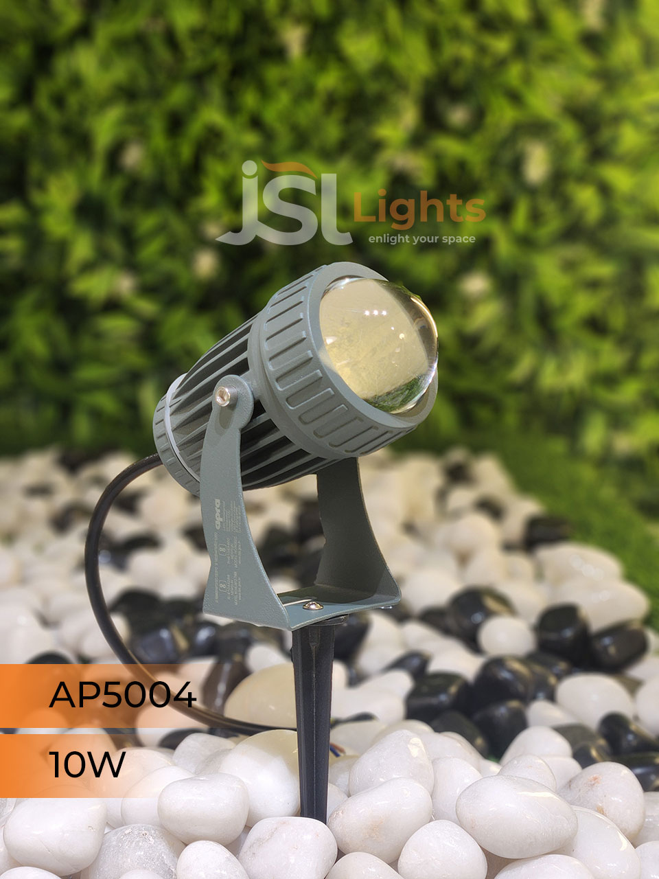 AP 5004 10W Garden Spike Light Adjustable Waterproof Outdoor Garden Spotlight Black Body