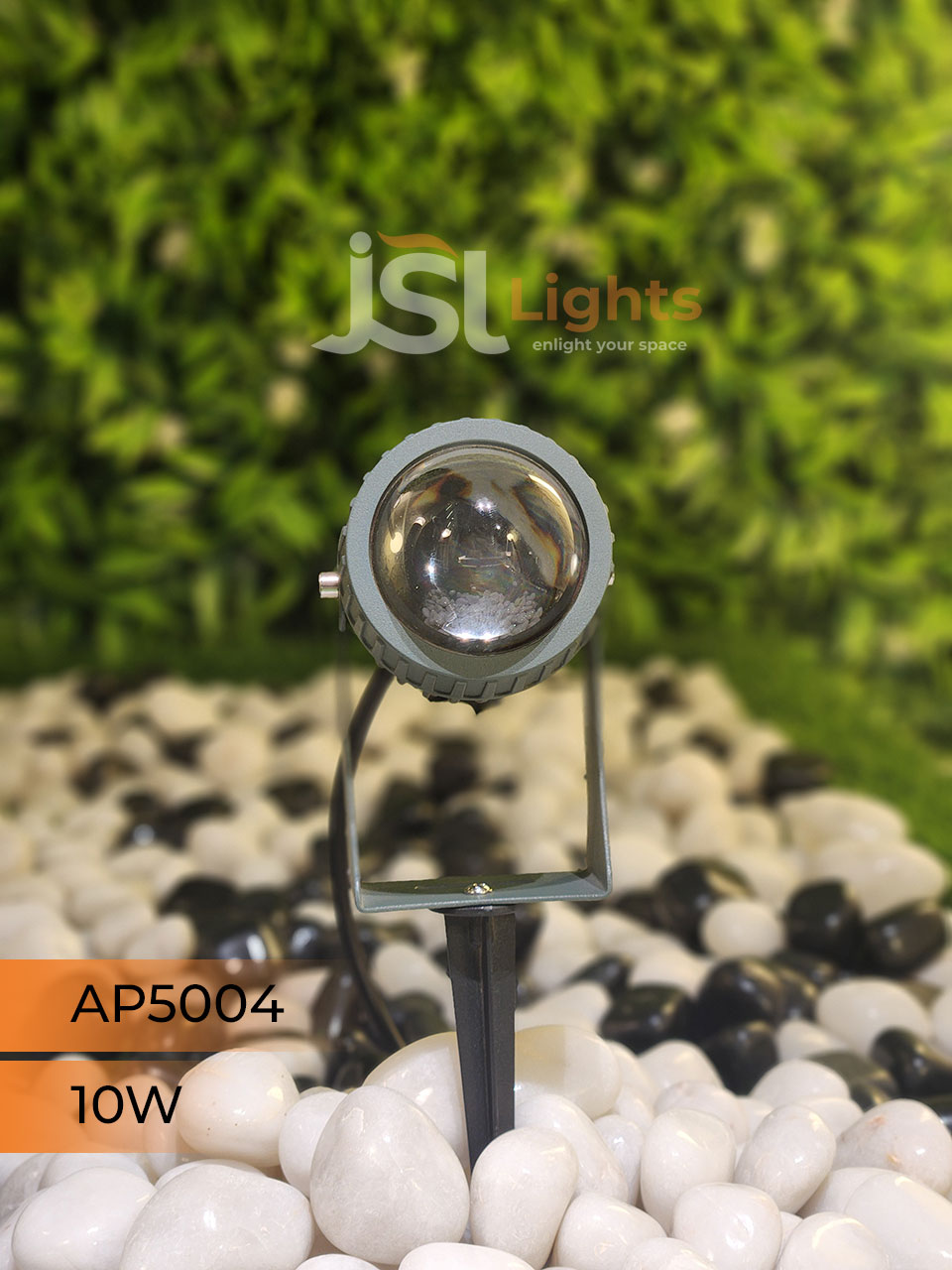 AP 5004 10W Garden Spike Light Adjustable Waterproof Outdoor Garden Spotlight Black Body