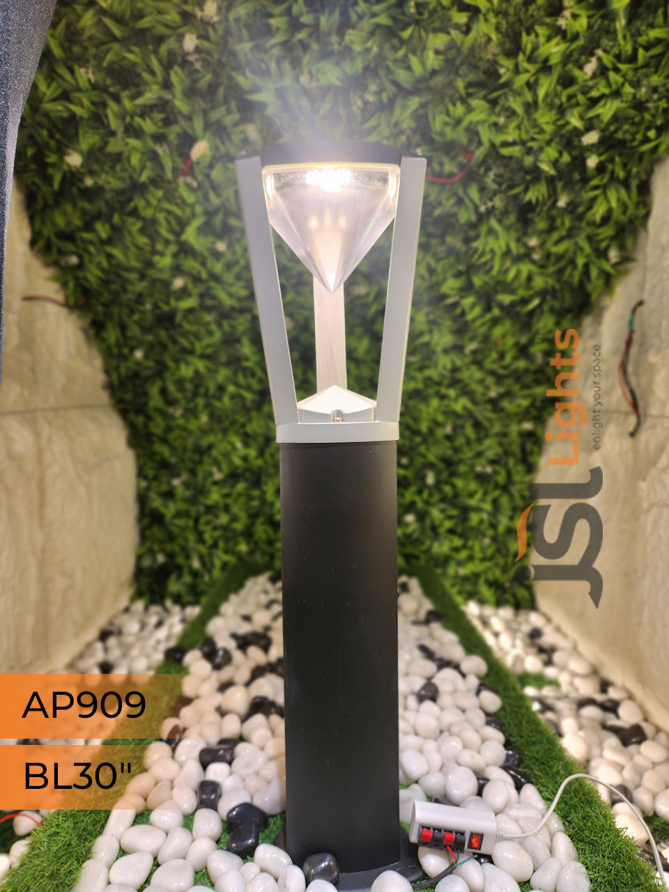 AP 909 Outdoor Garden Bollard Light 30" Waterproof Pathway Light with 12w LED