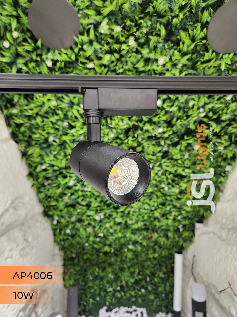Apra 10W LED Track Light Spotlight (4006) Black Track Lighting Non Megnetic
