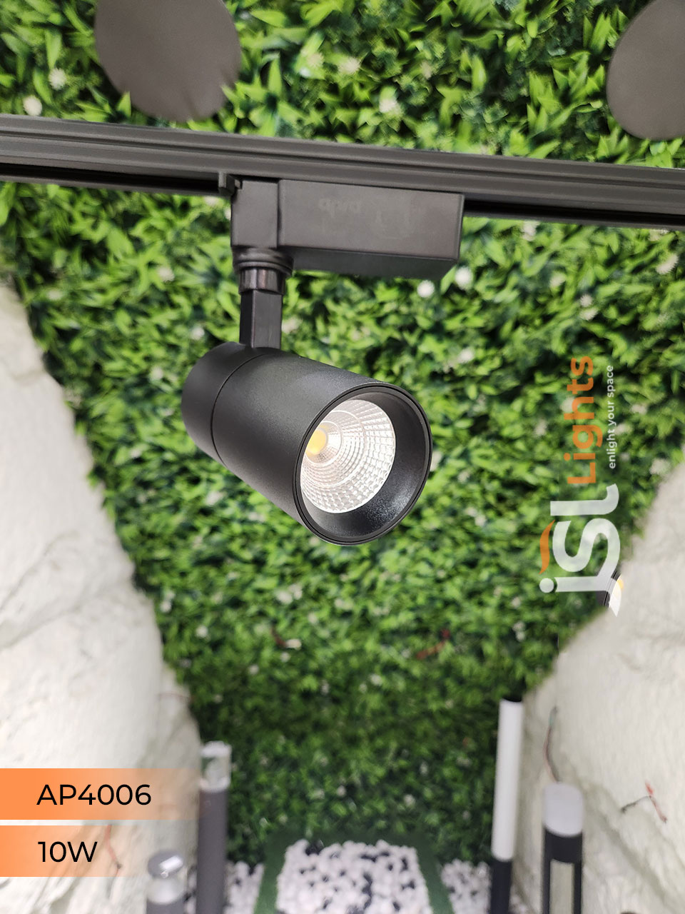 Apra 10W LED Track Light Spotlight (4006) Black Track Lighting Non Megnetic