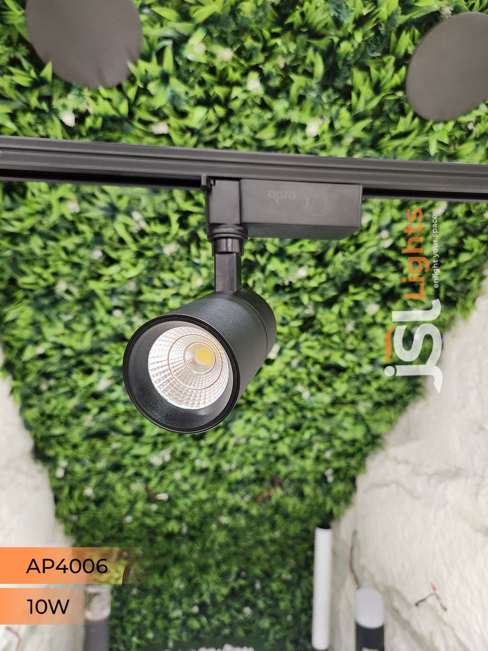 Apra 10W LED Track Light Spotlight (4006) Black Track Lighting Non Megnetic