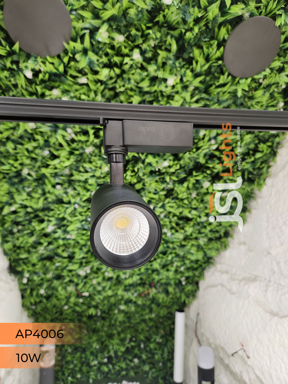 Apra 10W LED Track Light Spotlight (4006) Black Track Lighting Non Megnetic