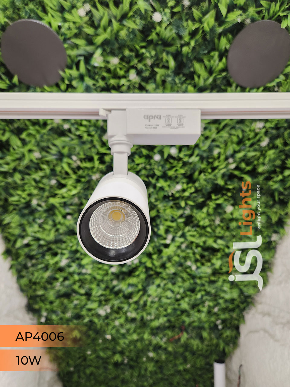 Apra 10W LED Track Light Spotlight (4006) White Track Lighting Non Megnetic