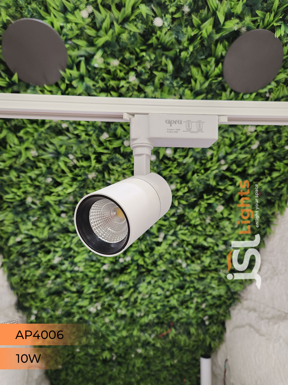 Apra 10W LED Track Light Spotlight (4006) White Track Lighting Non Megnetic