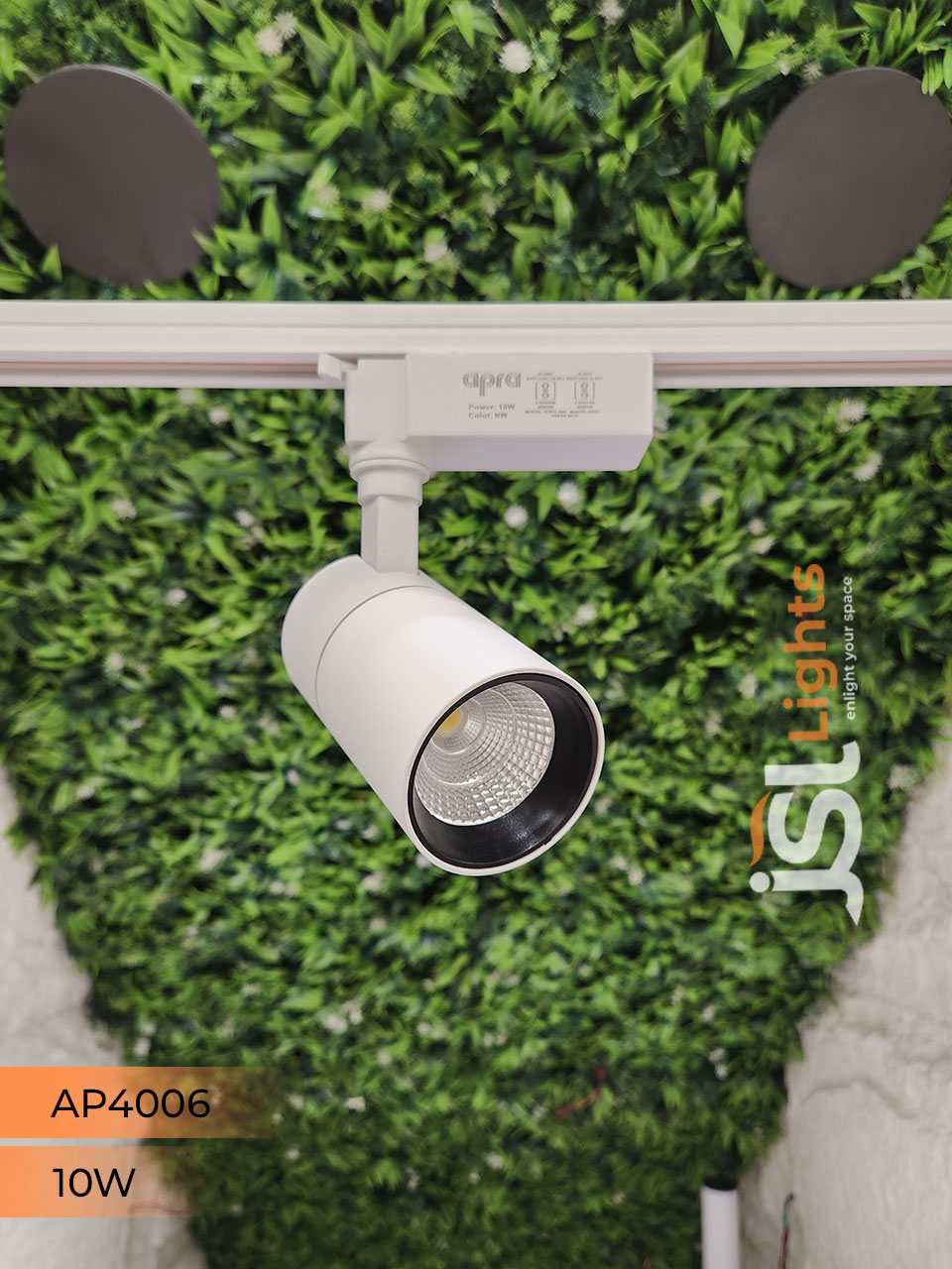 Apra 10W LED Track Light Spotlight (4006) White Track Lighting Non Megnetic