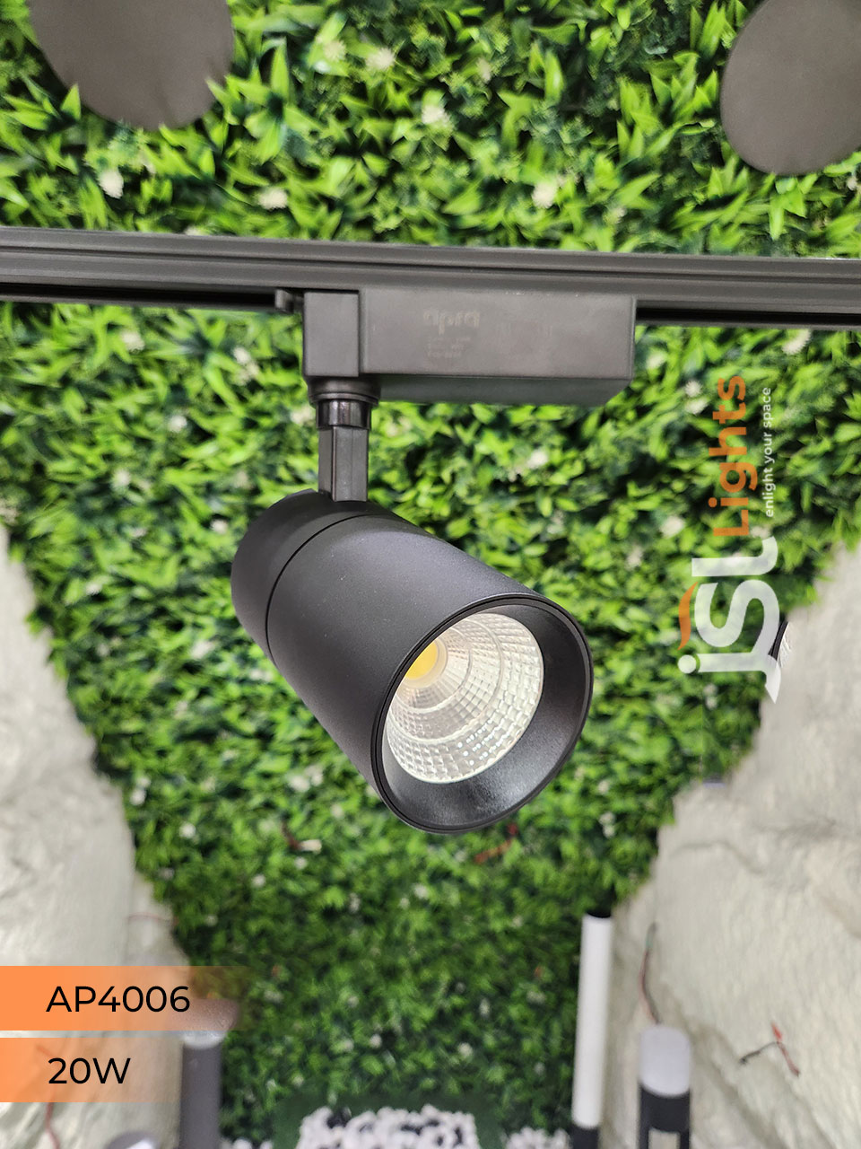 Apra 20W LED Track Light Spotlight (4006) Black Track Lighting Non Megnetic