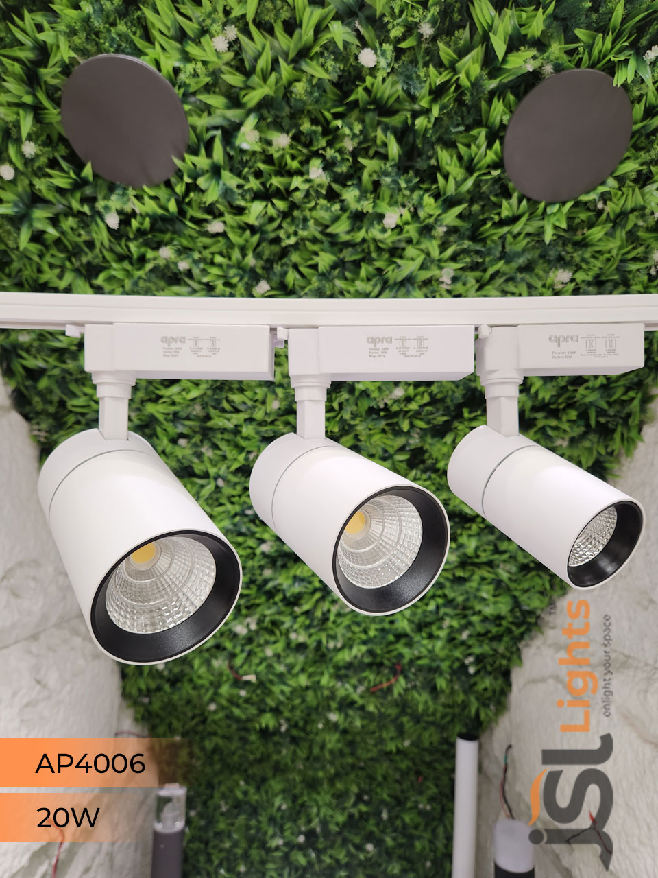 Apra 20W LED Track Light Spotlight (4006) White Track Lighting Non Megnetic