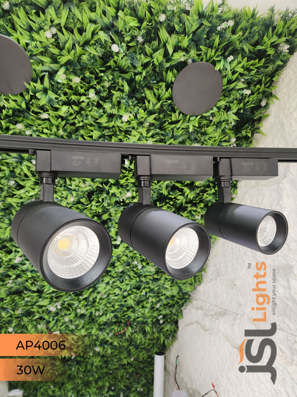 Apra 30W LED Track Light Spotlight (4006) Black Track Lighting Non Megnetic