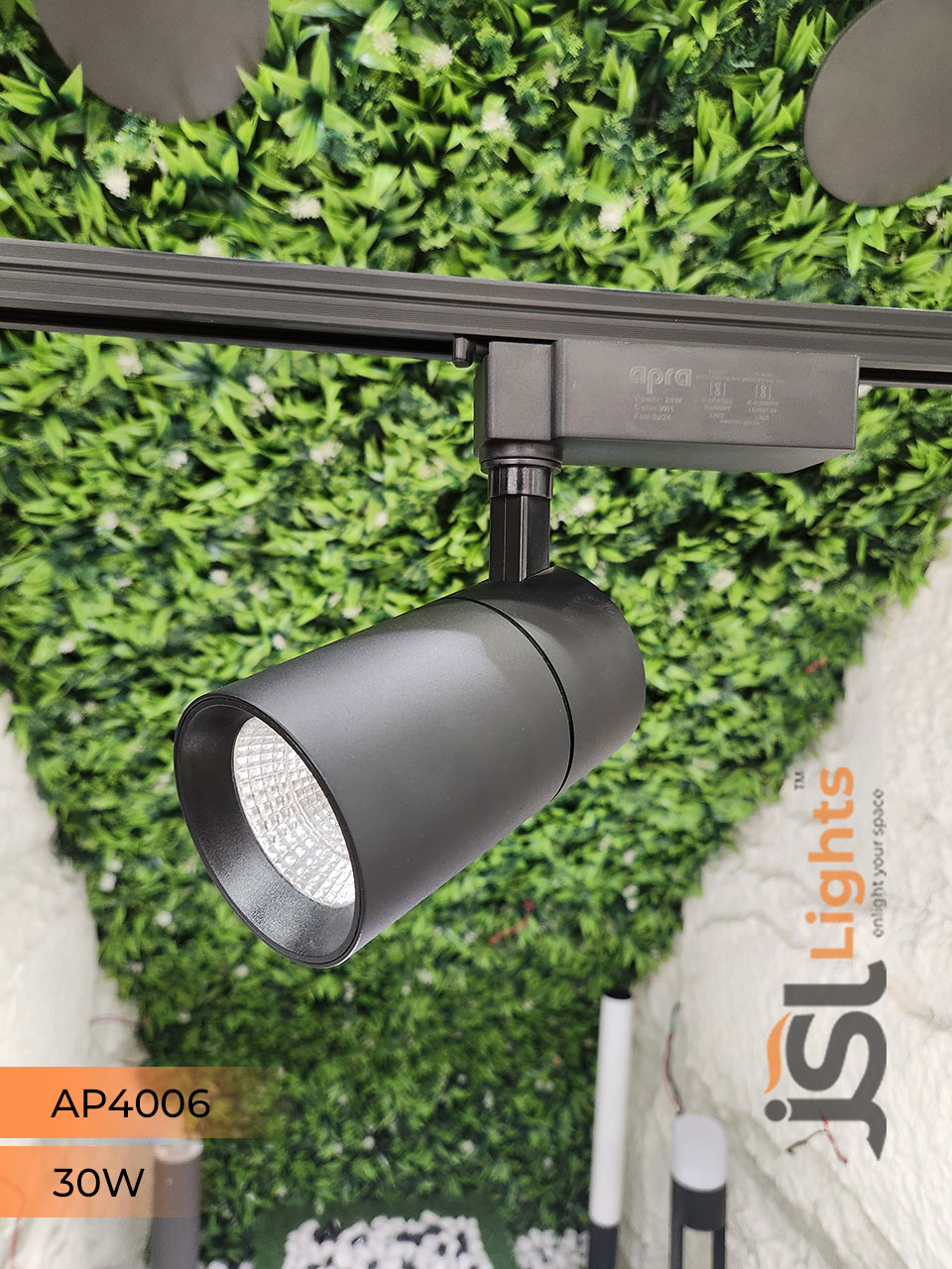 Apra 30W LED Track Light Spotlight (4006) Black Track Lighting Non Megnetic