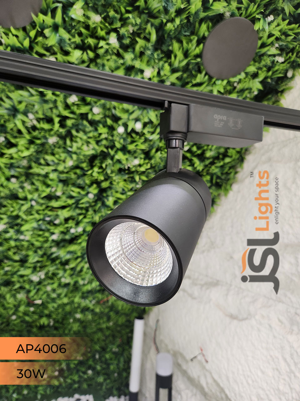 Apra 30W LED Track Light Spotlight (4006) Black Track Lighting Non Megnetic