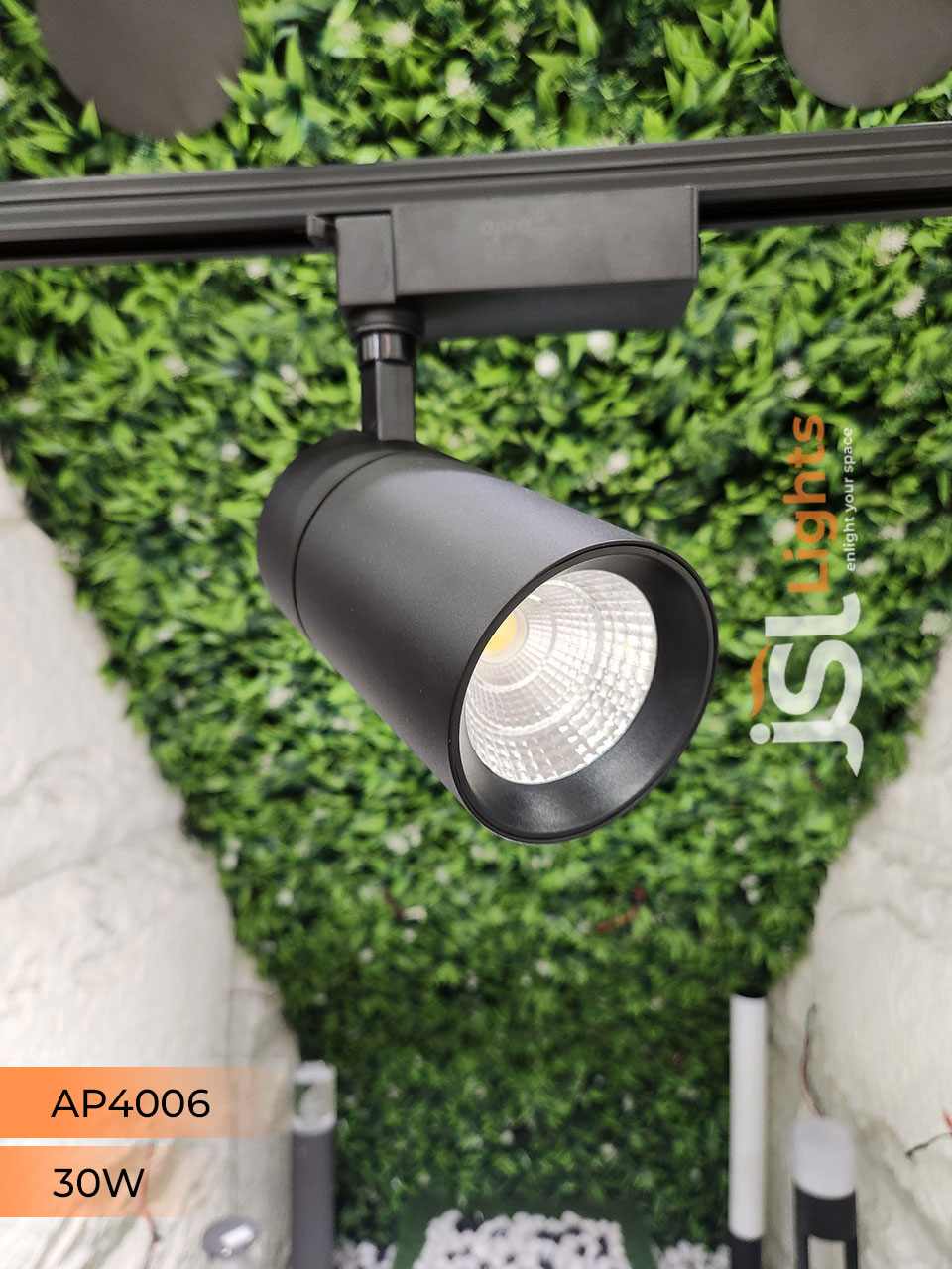 Apra 30W LED Track Light Spotlight (4006) Black Track Lighting Non Megnetic