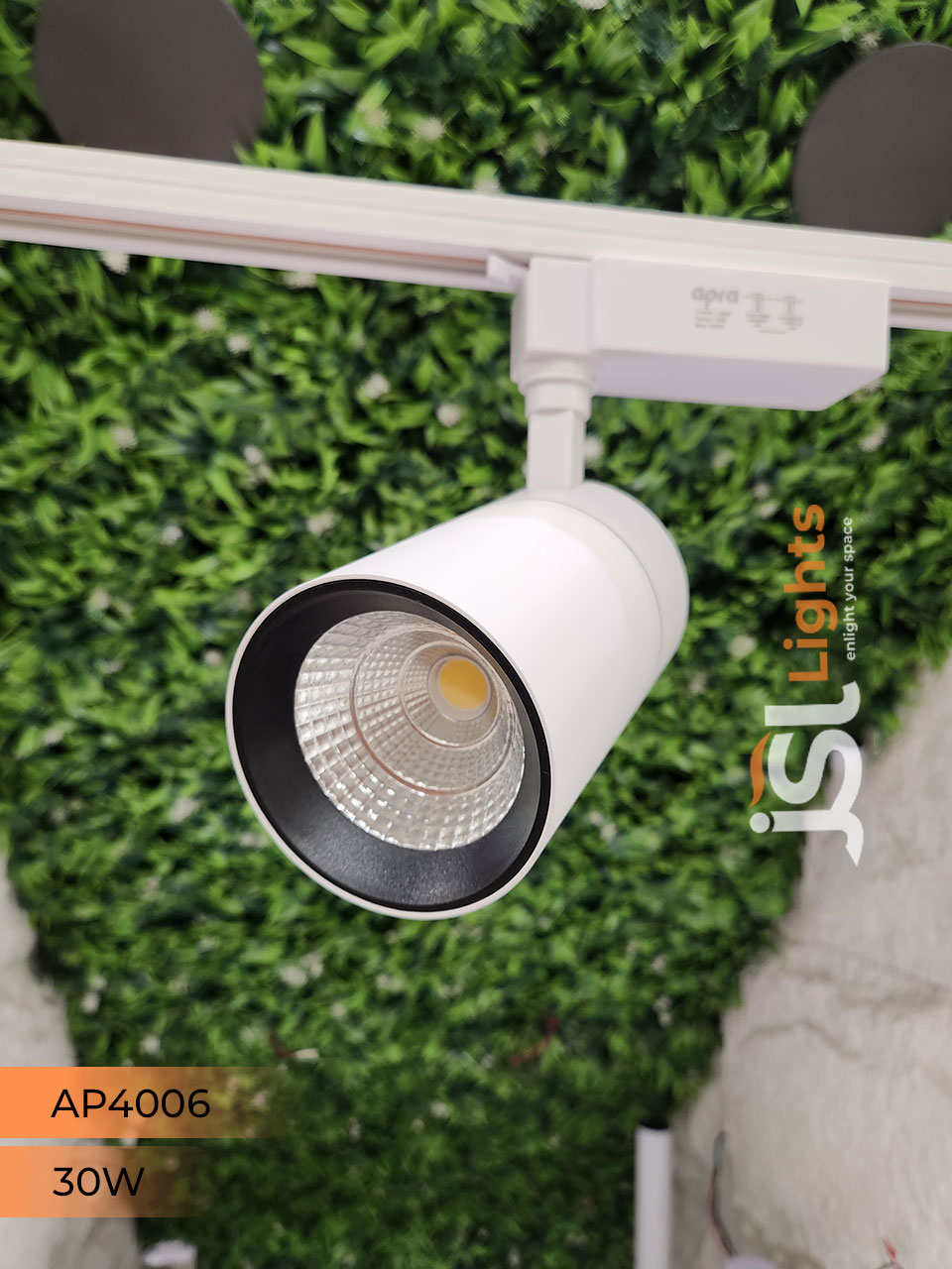 Apra 30W LED Track Light Spotlight (4006) White Track Lighting Non Megnetic
