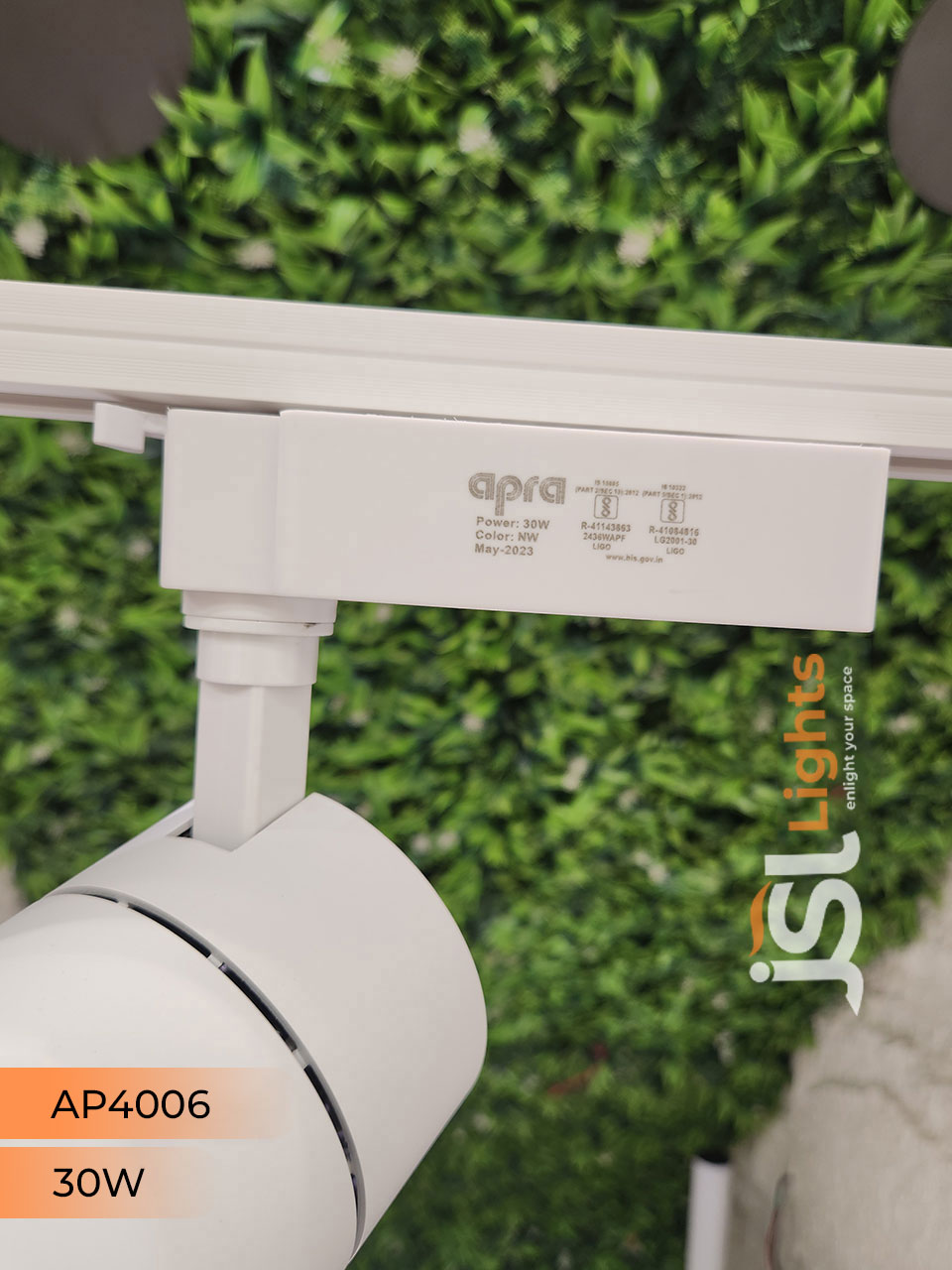 Apra 30W LED Track Light Spotlight (4006) White Track Lighting Non Megnetic