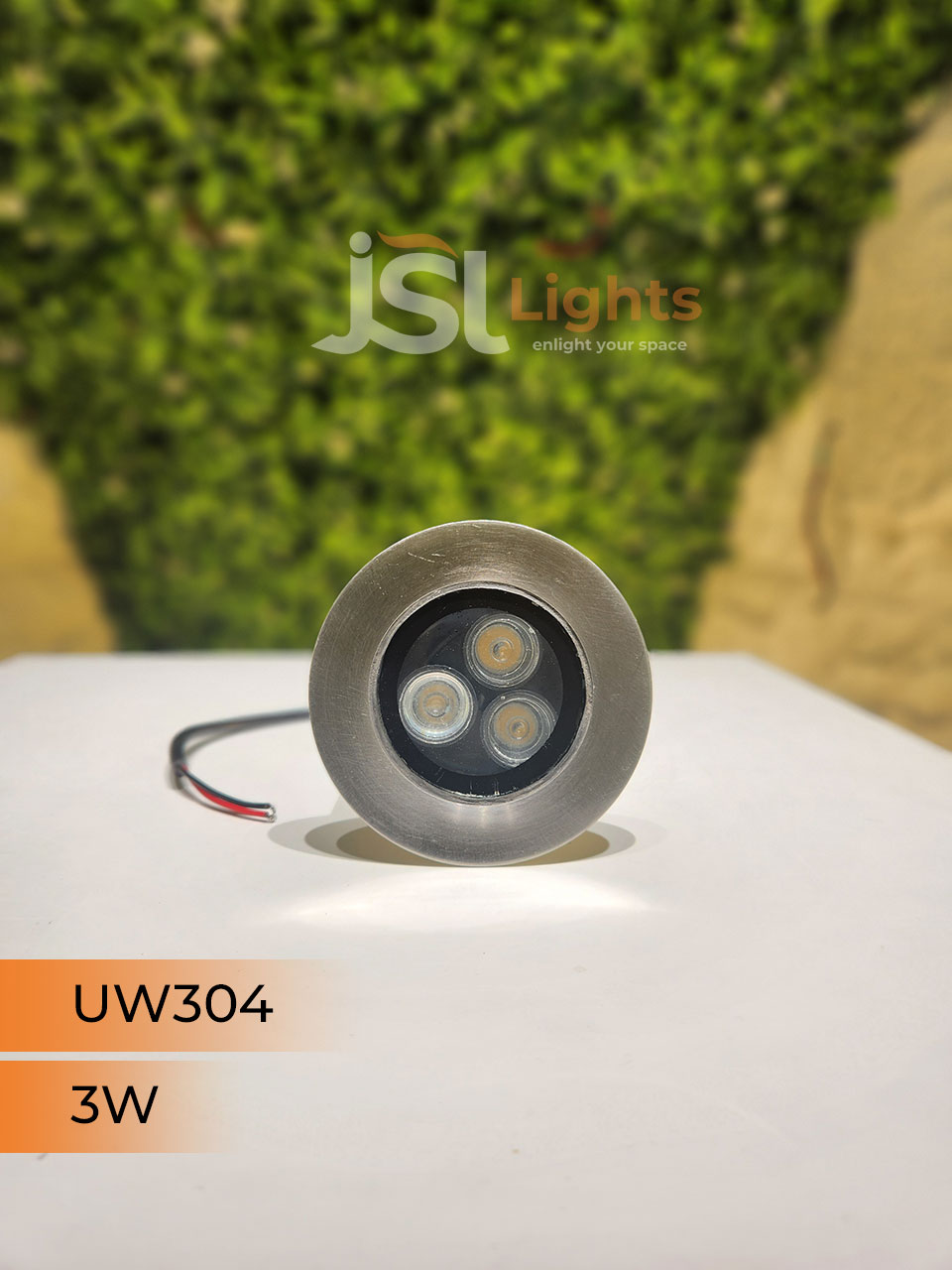 JSL 304-IND 3W Underwater Stainless Stell Light Waterproof Pathway Light Swimming Pool Light