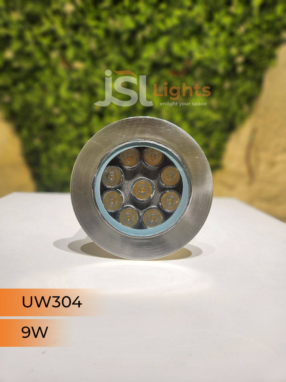 JSL 304-IND 9W Underwater Stainless Steel Light Waterproof Pathway Light Swimming Pool Light
