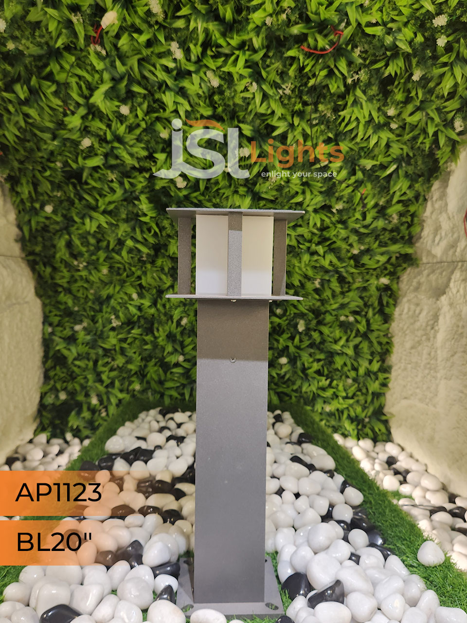 LX 1123 Outdoor Garden Bollard Light 20" Waterproof Pathway Light with 12w LED