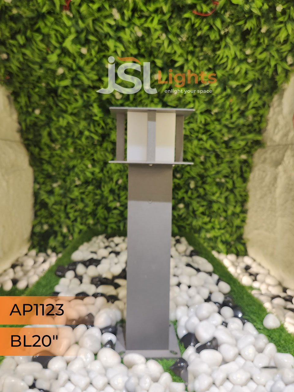 LX 1123 Outdoor Garden Bollard Light 20" Waterproof Pathway Light with 12w LED