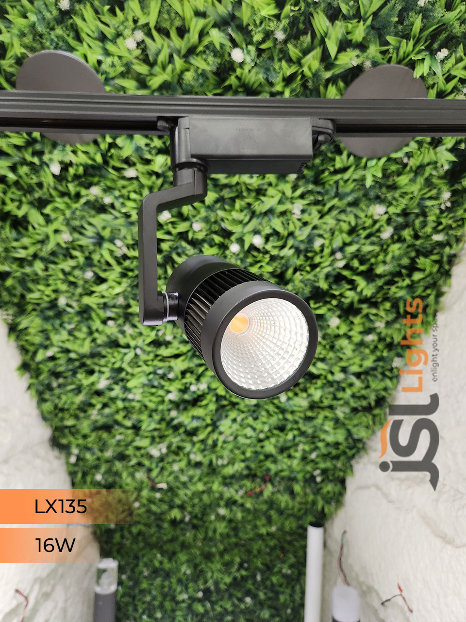 LX 135 16W LED Track Light Spotlight Black Body Track Lighting Non Magnetic