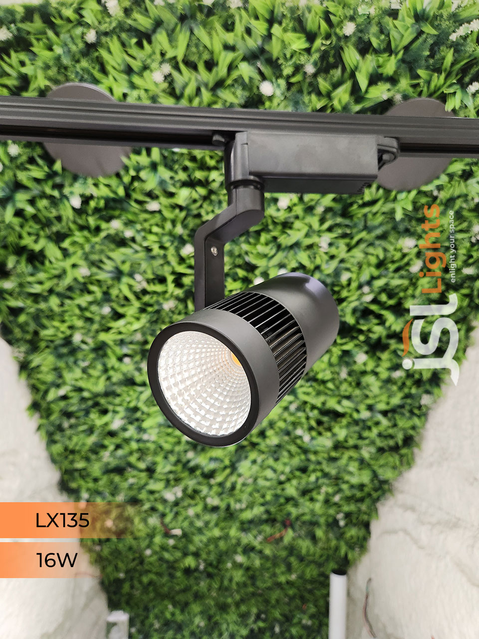 LX 135 16W LED Track Light Spotlight Black Body Track Lighting Non Magnetic