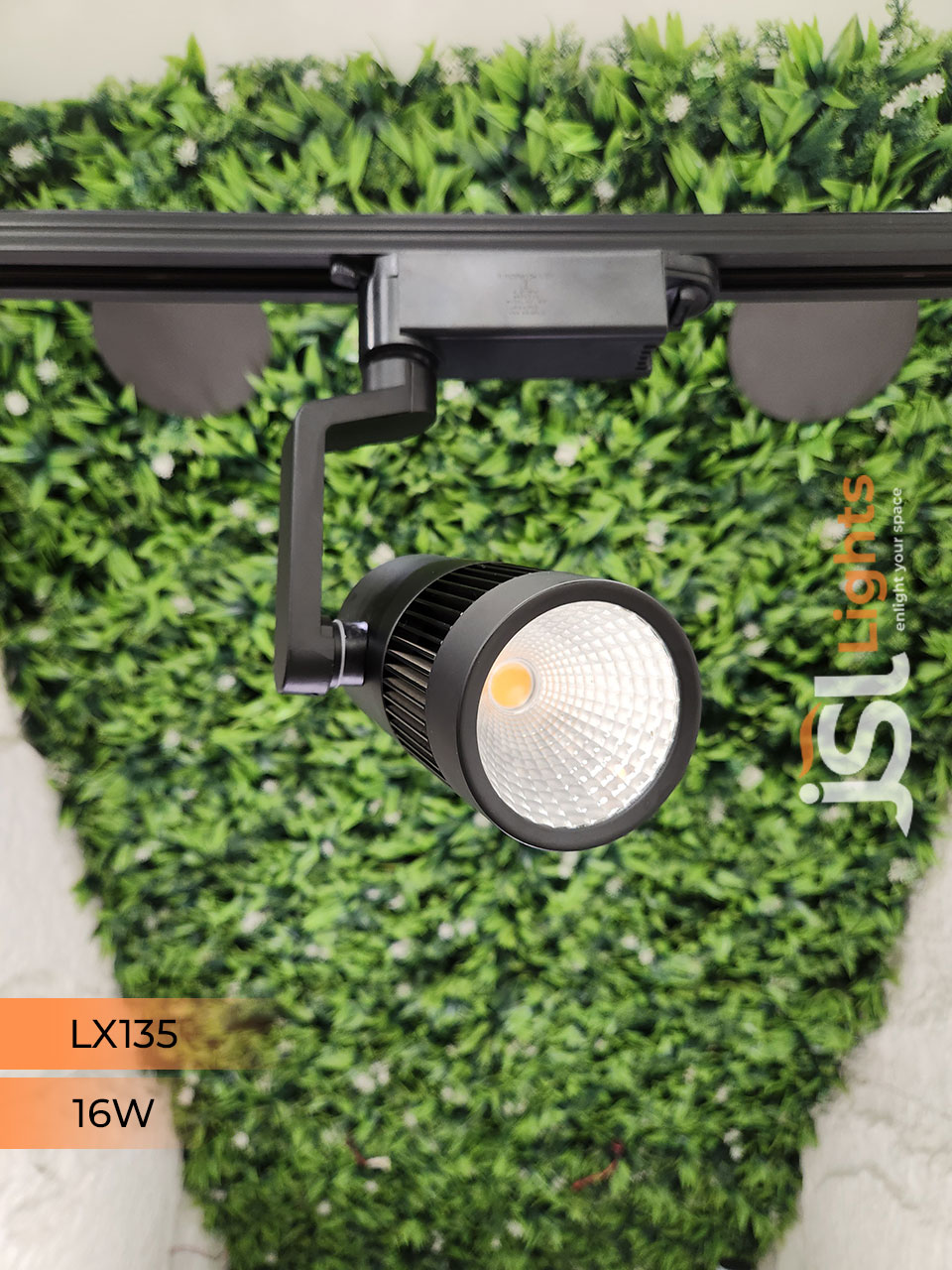 LX 135 16W LED Track Light Spotlight Black Body Track Lighting Non Magnetic