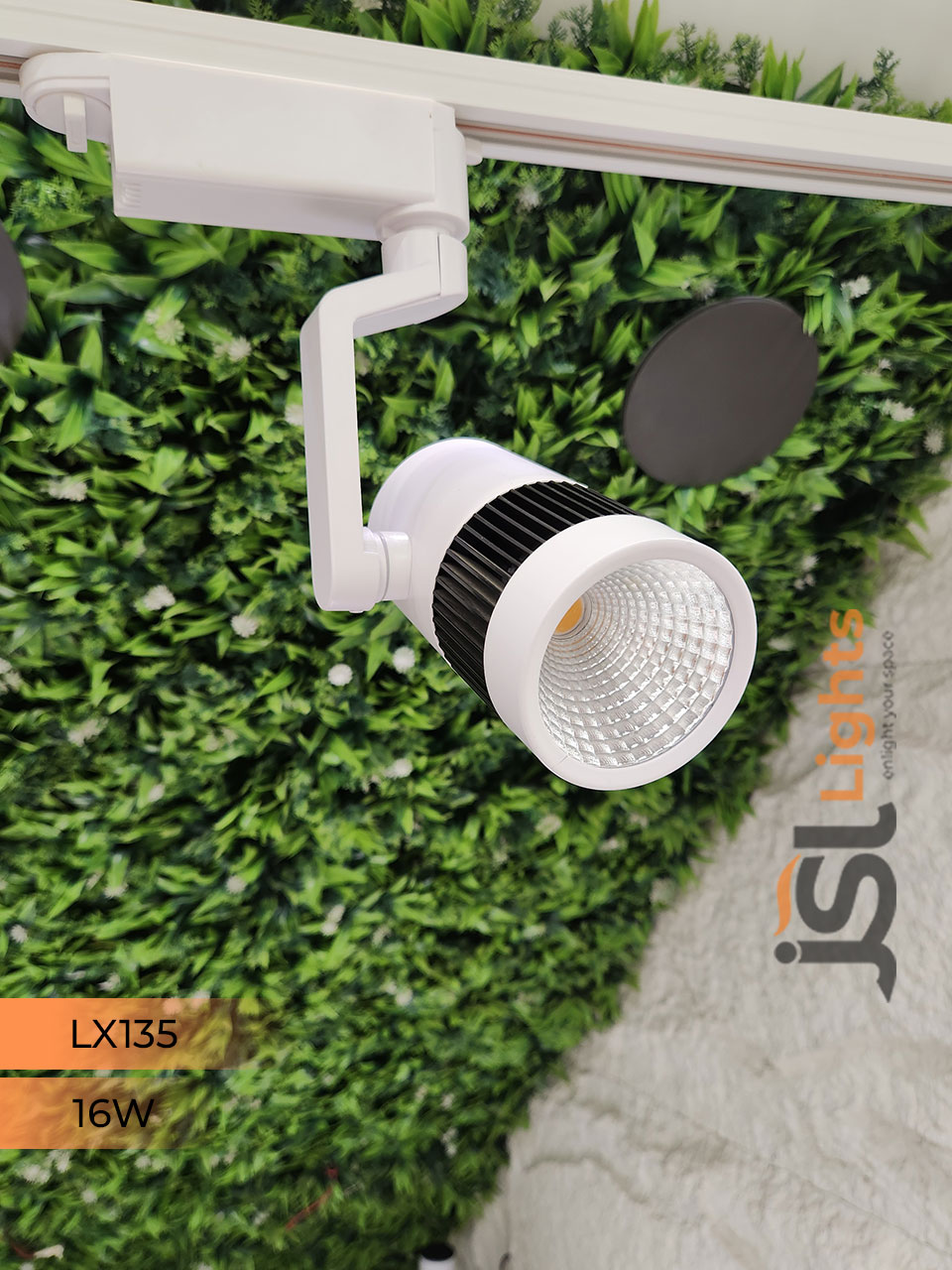 LX 135 16W LED Track Light Spotlight White Body Track Lighting Non Magnetic